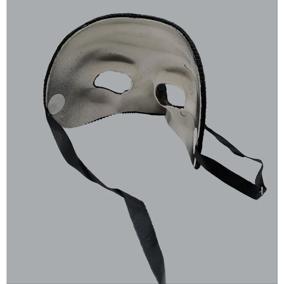 Venetian Mask Long Nose Bird Mask Masquerade Black Glittering - Picture 4 of 4